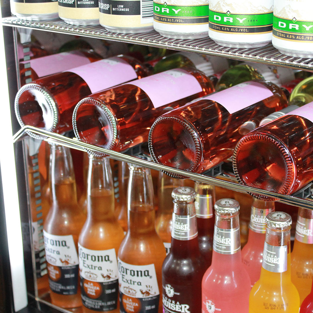 Schmick - SK126R-HD – Quiet Running Heated Glass Door Bar Fridge – 132 Litres