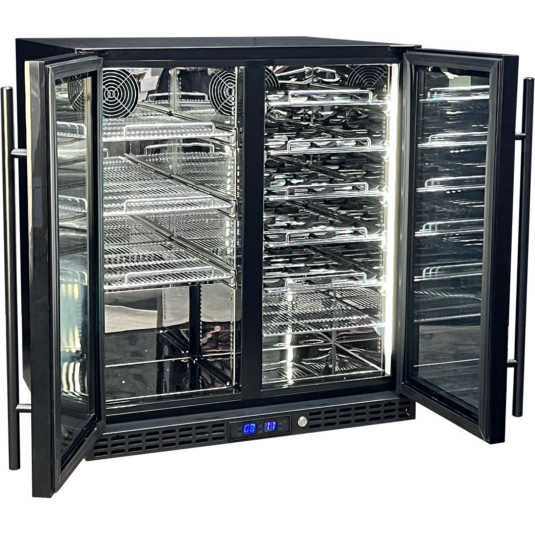 Schmick 215L Dual Zone Bar Fridge - Beer And Wine - Model SK198D-B-HD