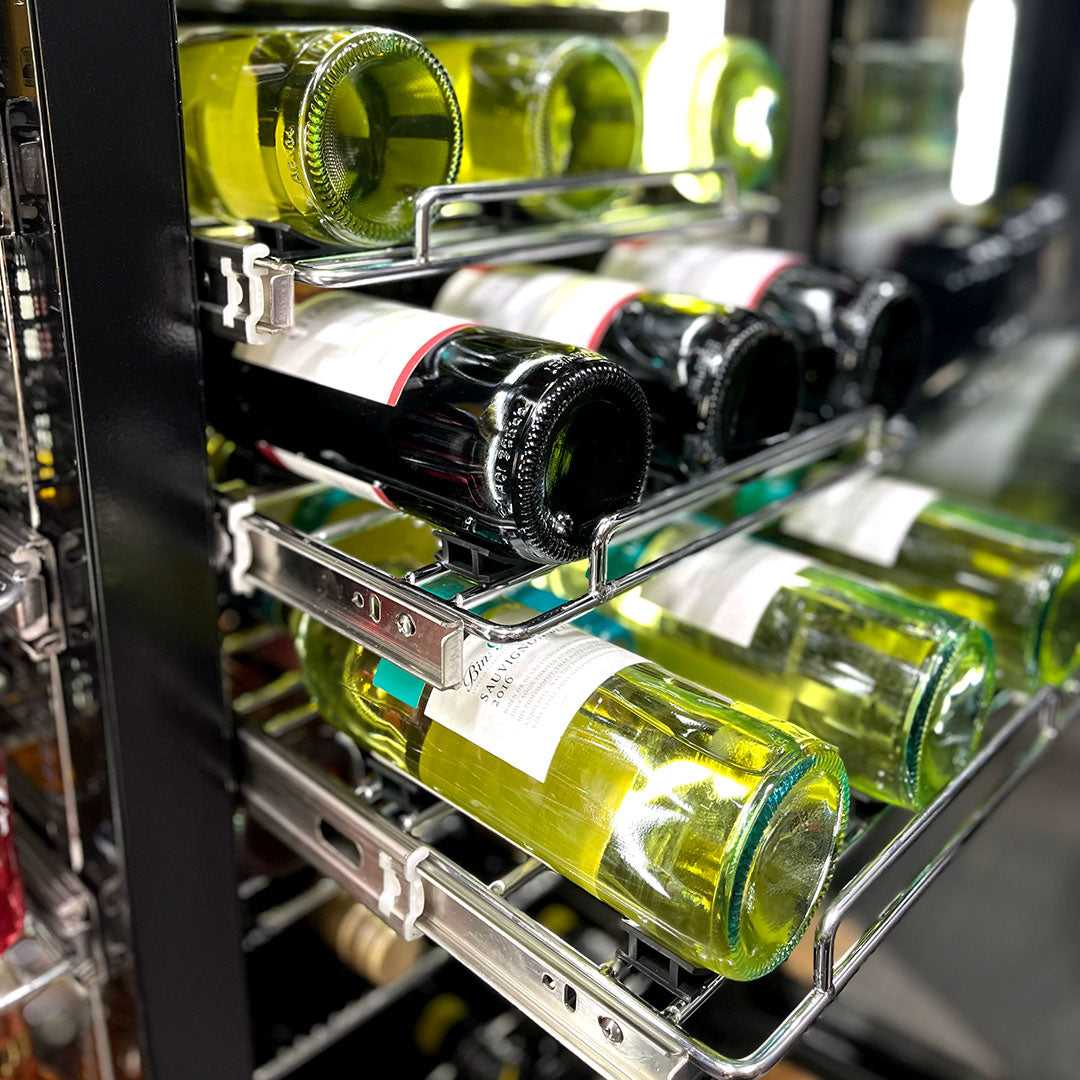 Schmick 215L Dual Zone Beer & Wine Bar Fridge - Heated Doors - SK198D-B-HD