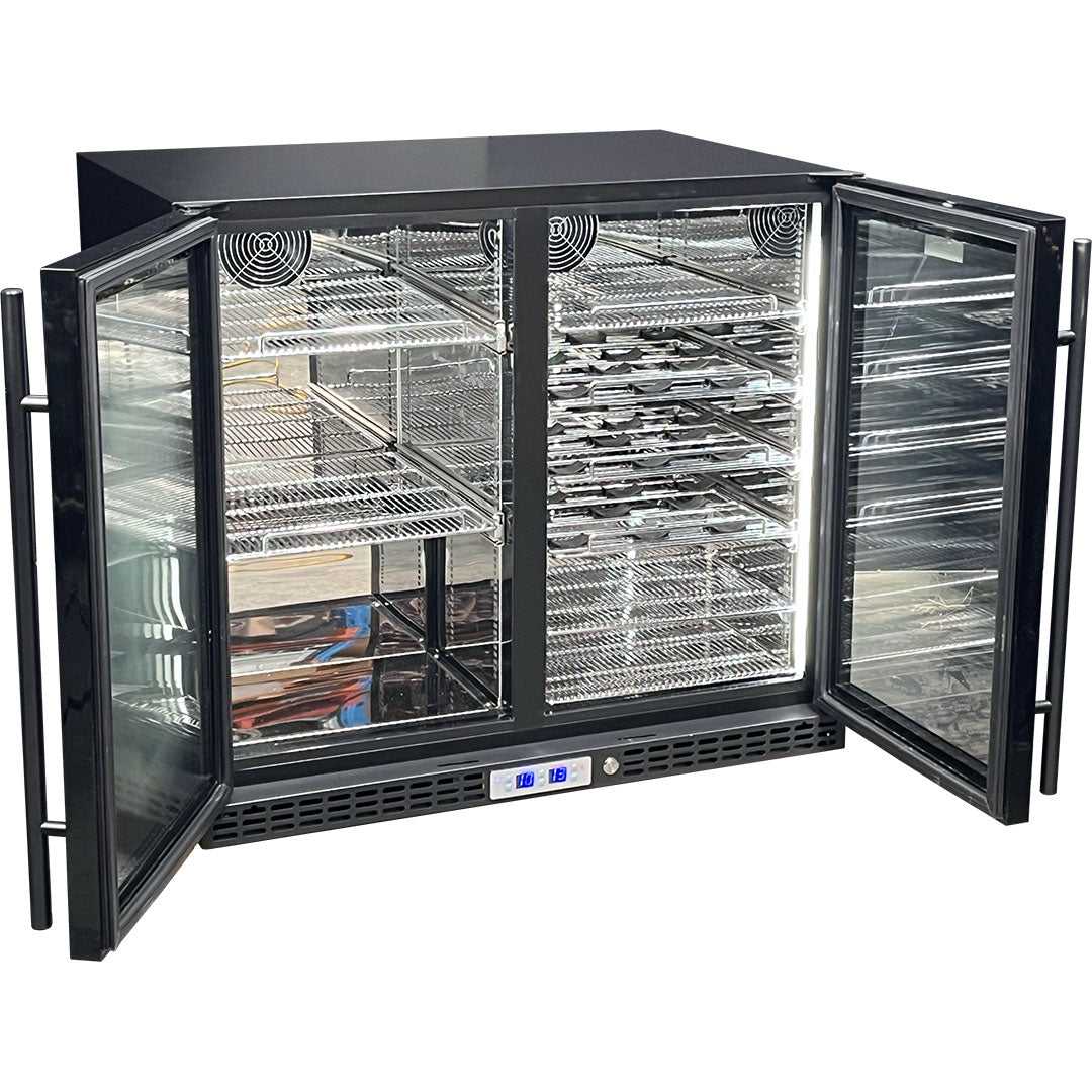 Schmick 244L Dual Zone Heated Doors - Beer & Wine Bar Fridge - SK228D-B-HD