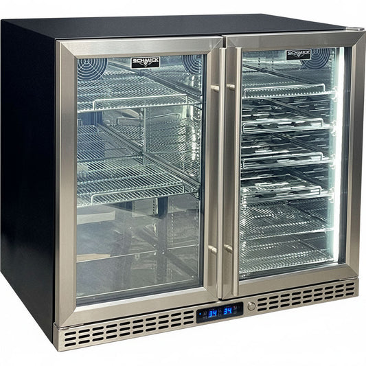 Schmick SK228D-HD - Under Bench Beer And Wine Dual Zone Bar Fridge