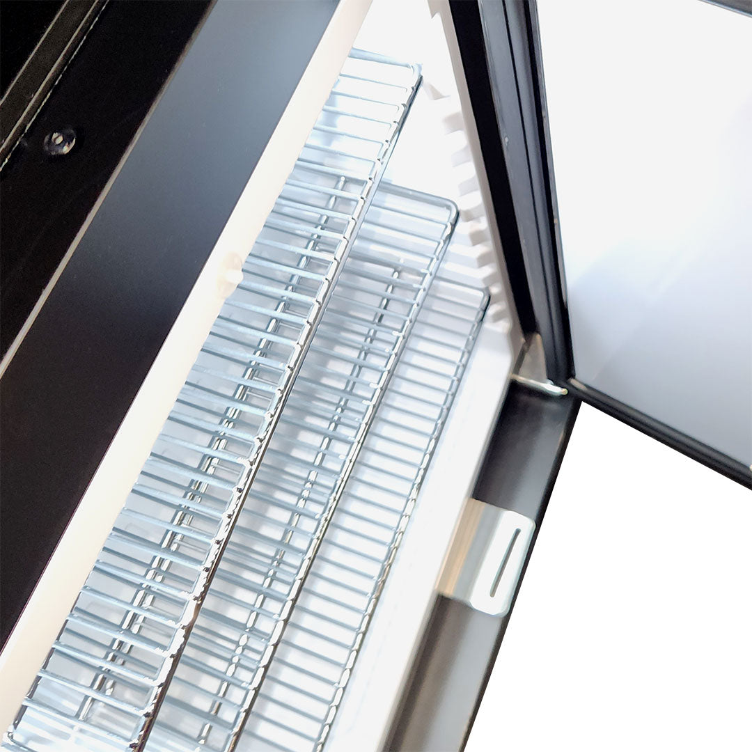 Schmick - SK40-SAFE – Black Glass Door Mini Bar Fridge with Safe – 26 Litres