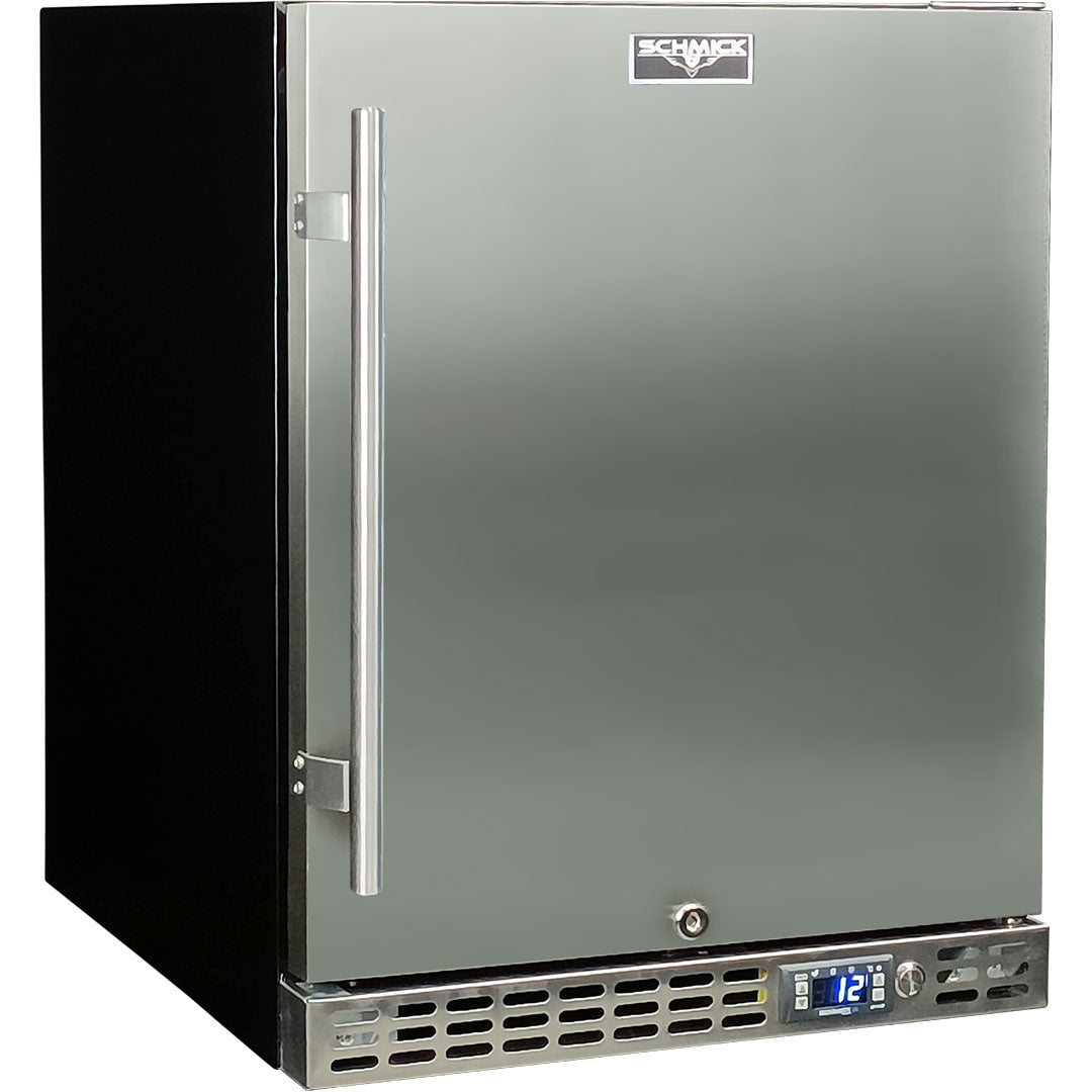 Schmick - SK86R-SD – Quiet Running Front Venting Under Bench Solid Door Bar Fridge – 89 Litres