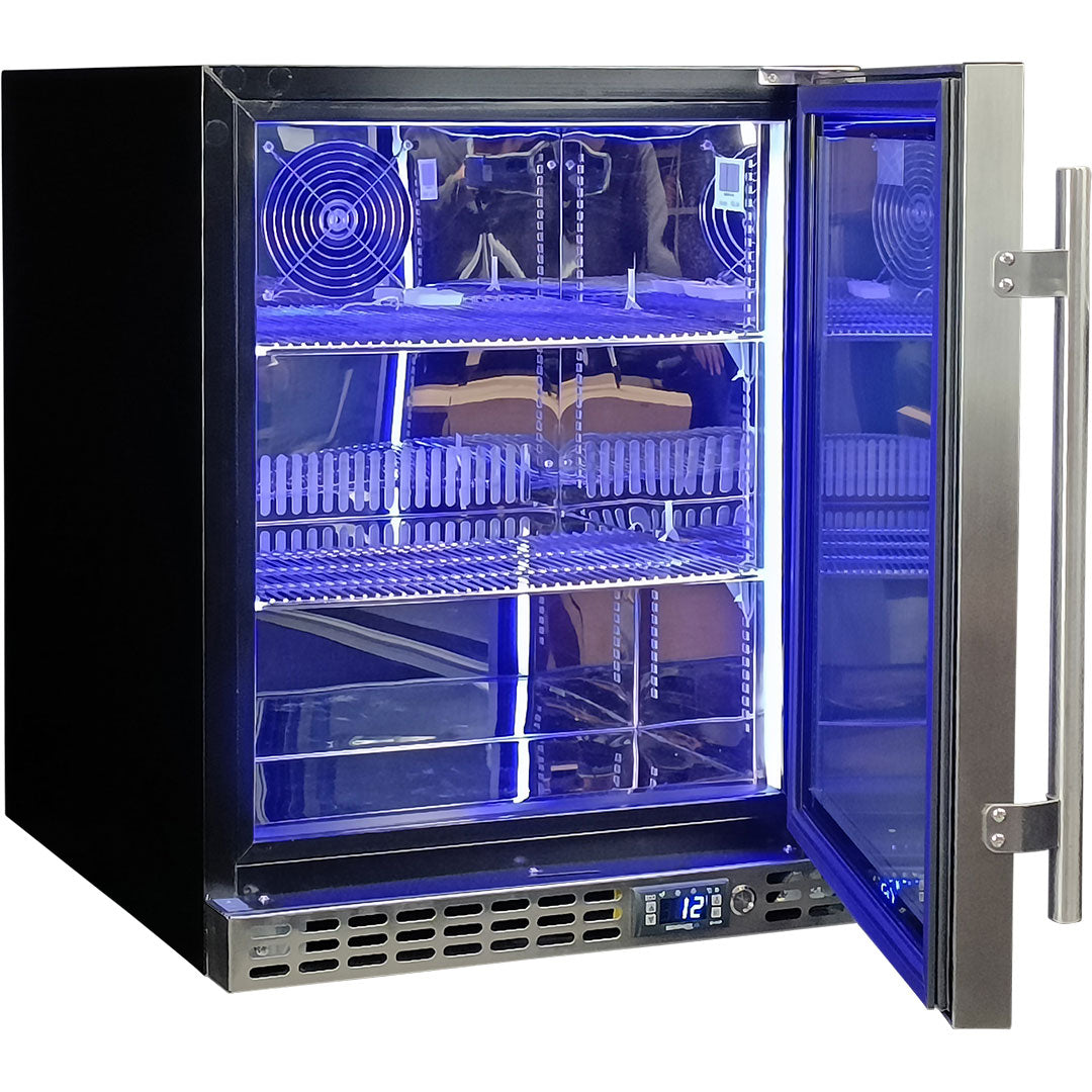 Schmick - SK86R-SD – Quiet Running Front Venting Under Bench Solid Door Bar Fridge – 89 Litres