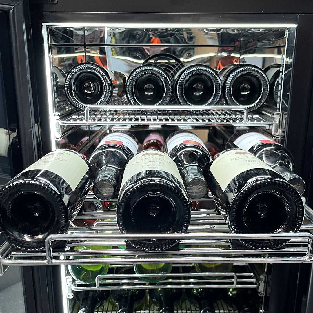 Schmick 244L Dual Zone Heated Doors - Beer & Wine Bar Fridge - SK228D-B-HD