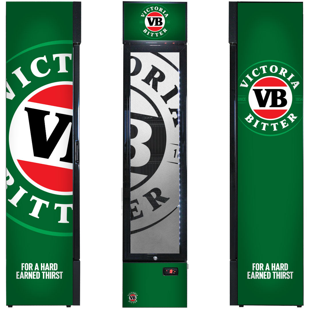Victoria Bitter - SS-P160-VB-V1 – Branded Skinny Upright Bar Fridge – 160 Litres