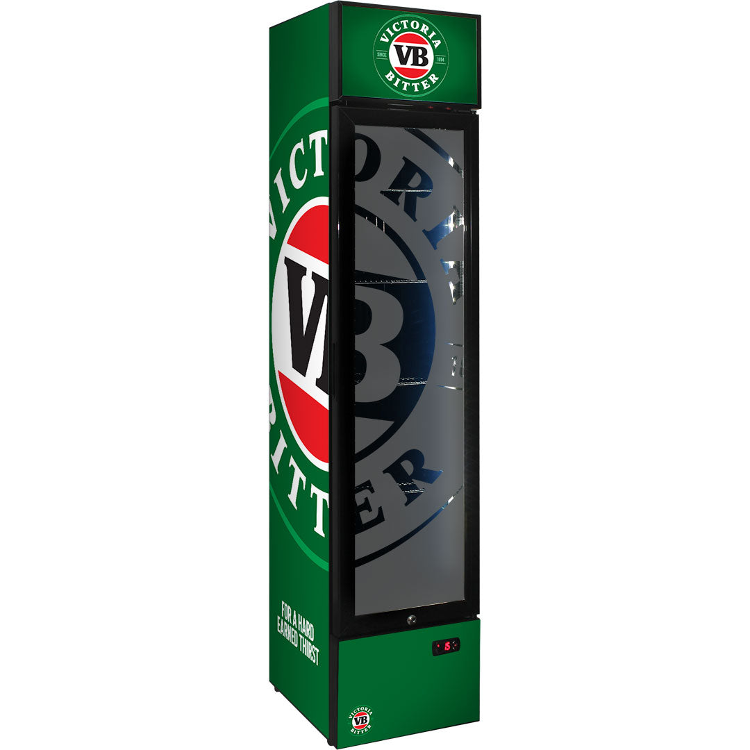 Victoria Bitter - SS-P160-VB-V1 – Branded Skinny Upright Bar Fridge – 160 Litres