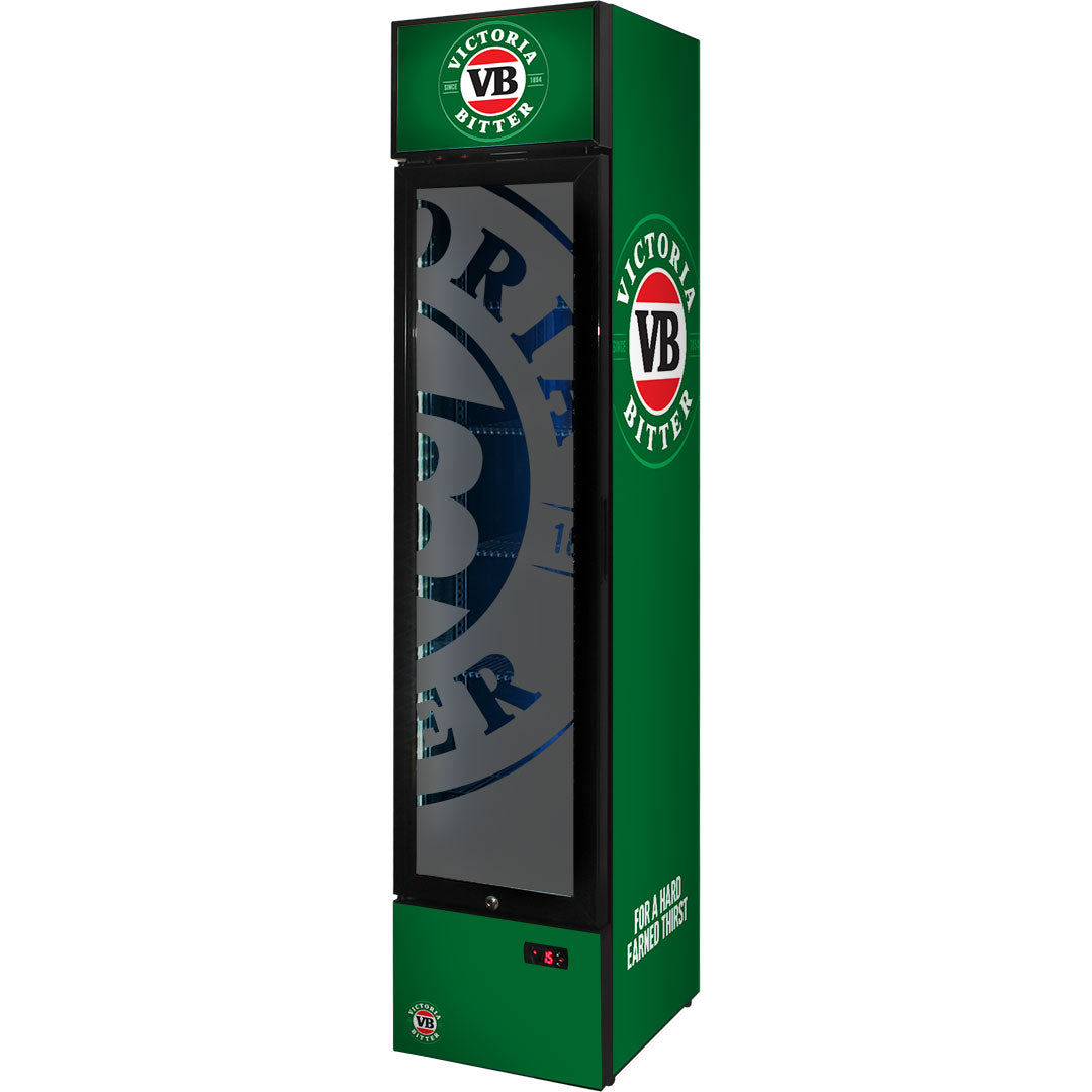 Victoria Bitter - SS-P160-VB-V1 – Branded Skinny Upright Bar Fridge – 160 Litres