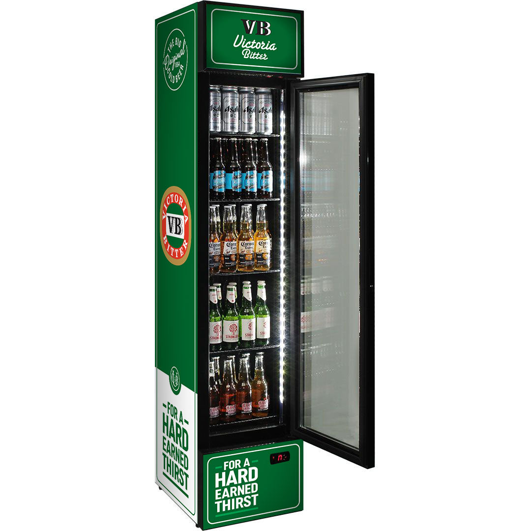 VB Victoria Bitter Upright Bar Fridge – SS-P160-VB-V2