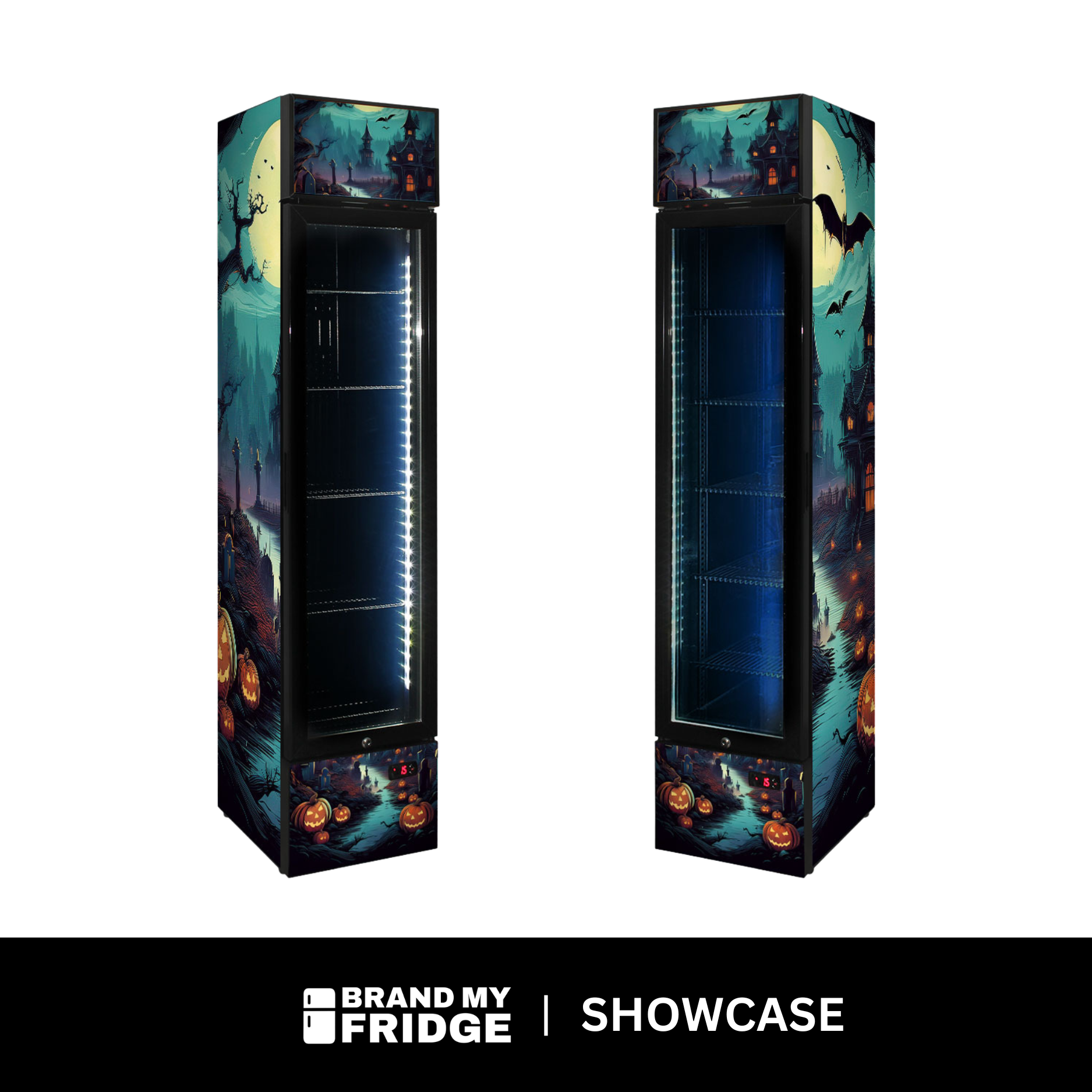 160L Slim Upright Glass Door Bar Fridge – Schmick SS-P160FA - Add Your Logo