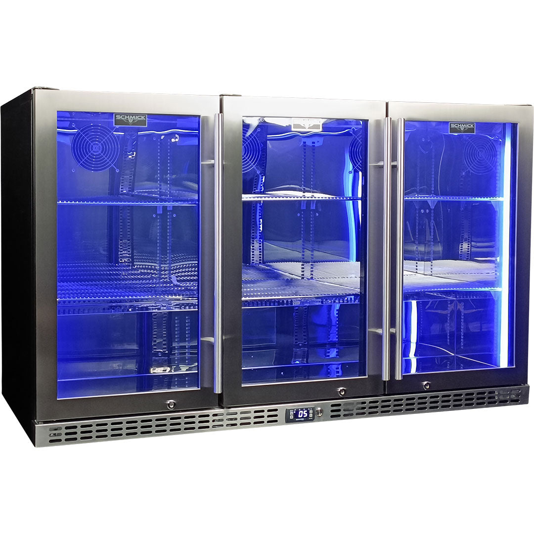 Schmick - SK386-SS – Stainless Steel Glass Door Bar Fridge – 399 Litres