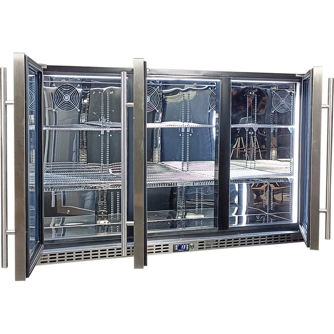 Schmick - SK386-SD – Solid Stainless Steel Door Bar Fridge – 399 Litres