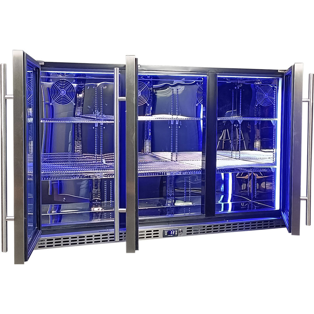 Schmick - SK386-SD – Solid Stainless Steel Door Bar Fridge – 399 Litres