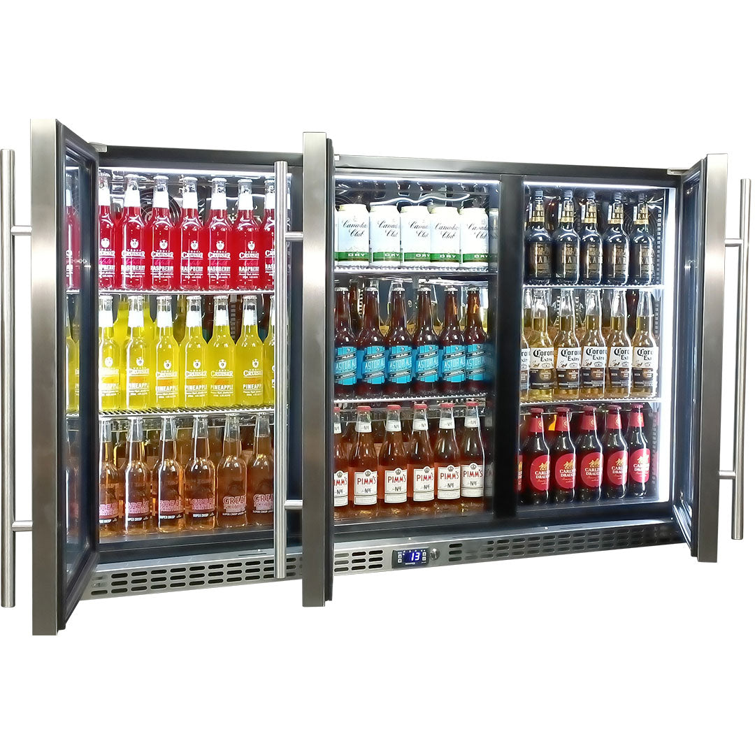 Schmick - SK386-SS – Stainless Steel Glass Door Bar Fridge – 399 Litres