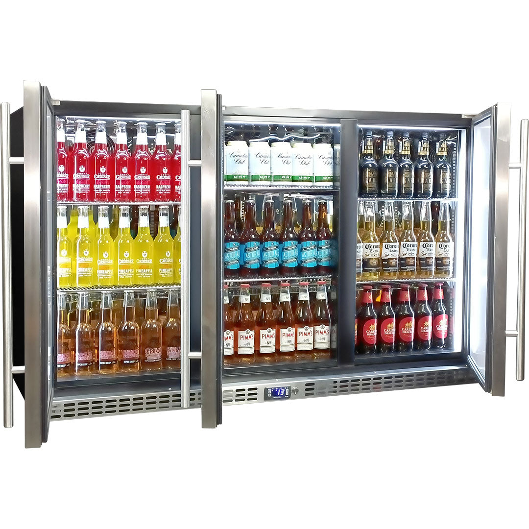 Schmick - SK386-SD – Solid Stainless Steel Door Bar Fridge – 399 Litres