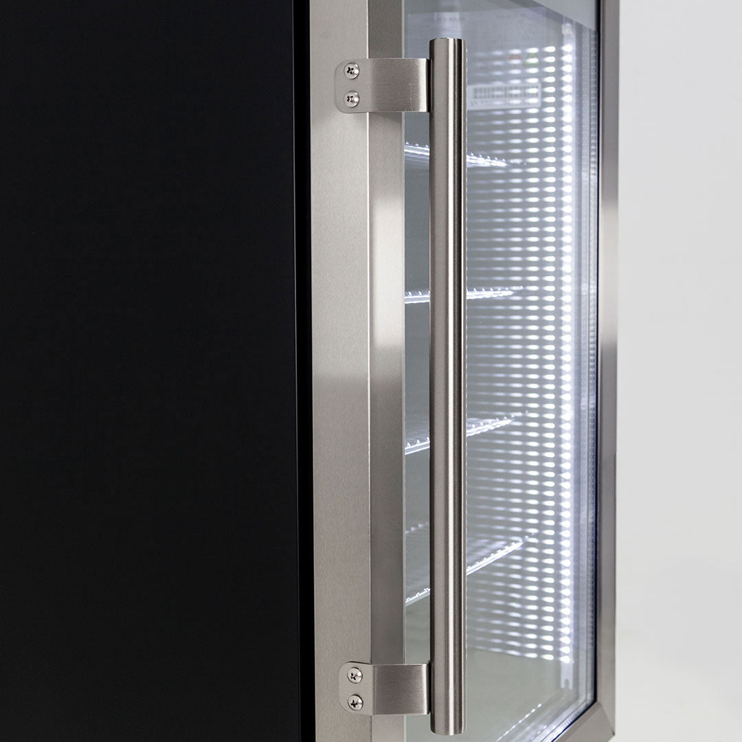 Schmick - HUS-SC88-SS – Outdoor Alfresco Triple Glazed Bar Fridge – LED Strip Lights, Lock – 98L