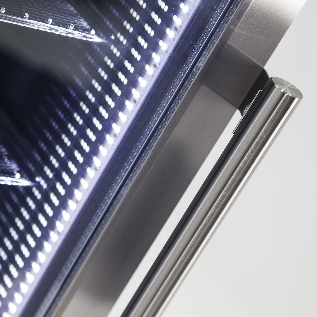 Schmick - HUS-SC88L-SS – Outdoor Triple Glazed Alfresco Bar Fridge – LED Strip Lights, Lock – 98 Litres