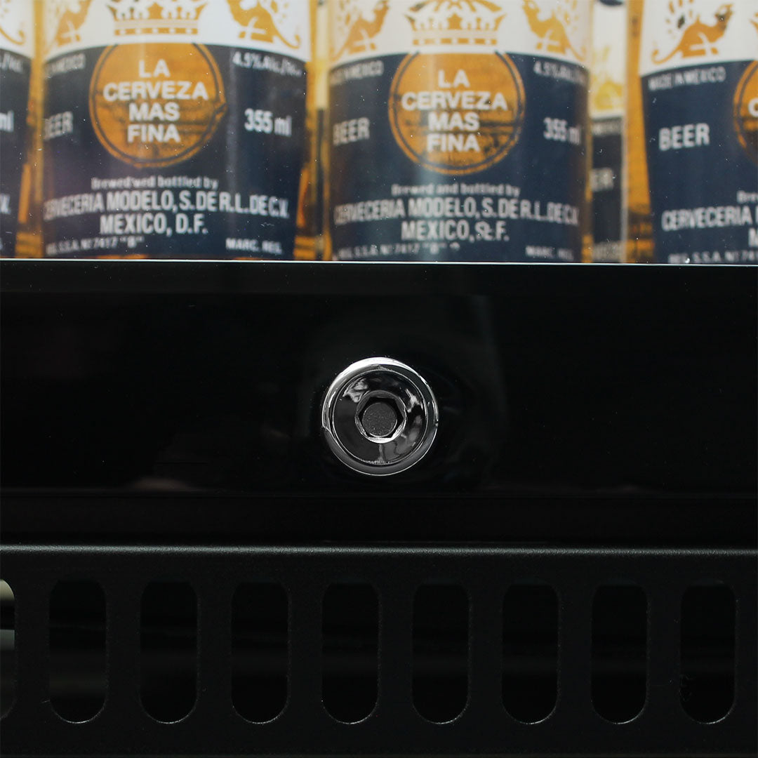 Outdoor Bar Fridge | 2 Door | Heated Glass | Black Finish | Indoor / Alfresco | Schmick SK190-B