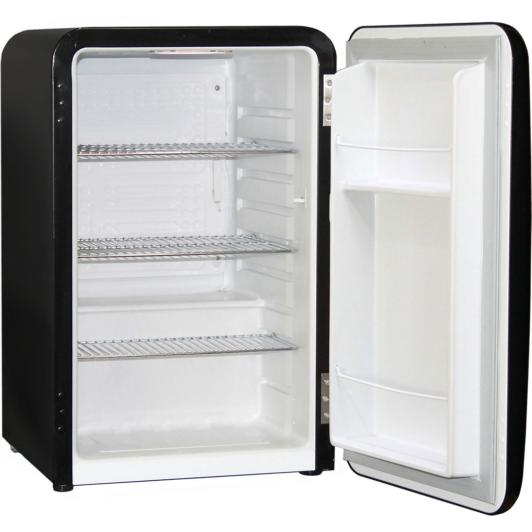 Schimck HUS-RND70B - Black Rounded Quiet Running Energy Efficient Mini Bar Fridge
