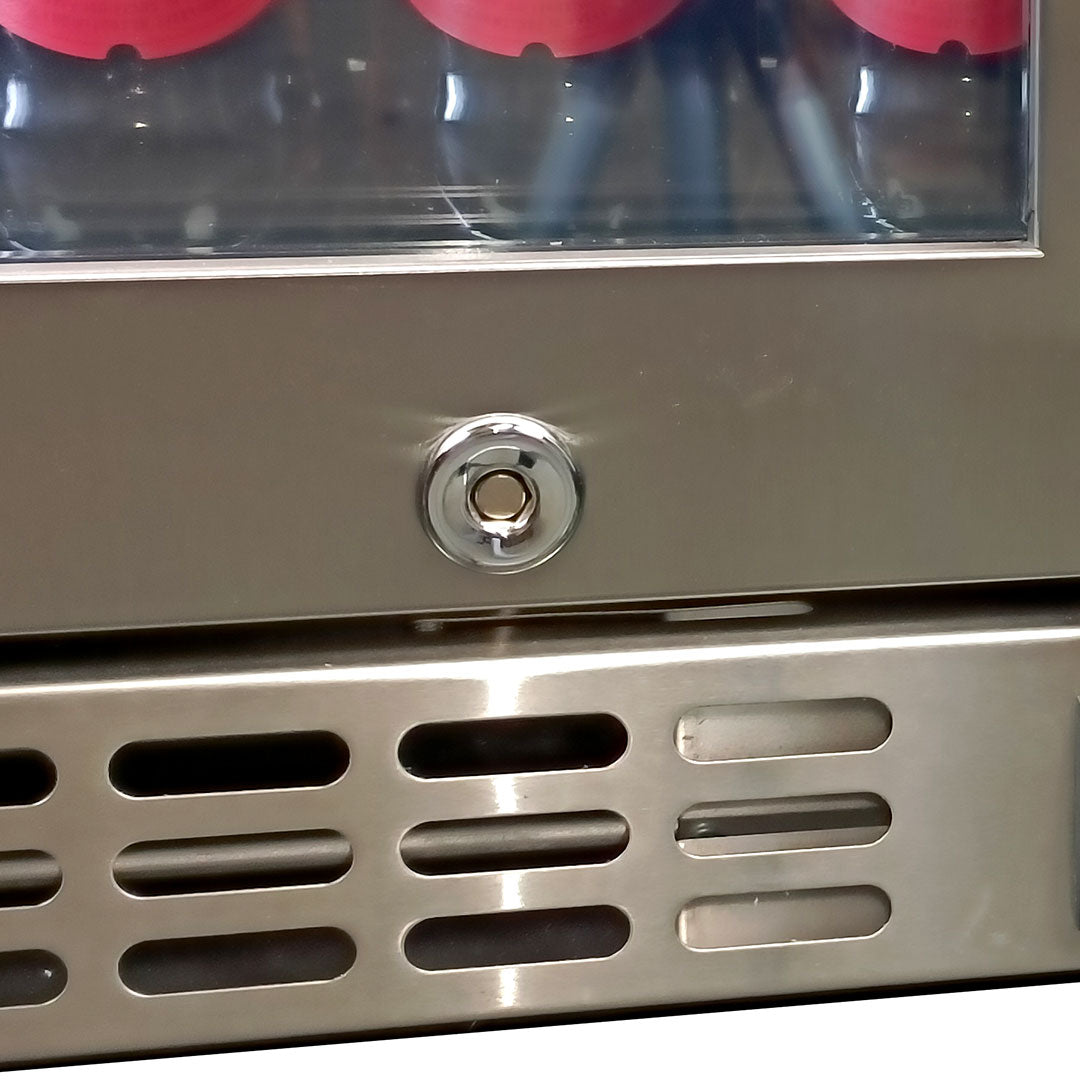 Schmick - SK206-HD – Twin Door Heated Glass Bar Fridge – 233 Litres