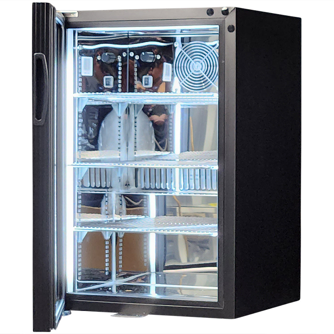 Schmick – SK68L-B – Quiet Triple Glazed Glass Bar Fridge – 69 Litres