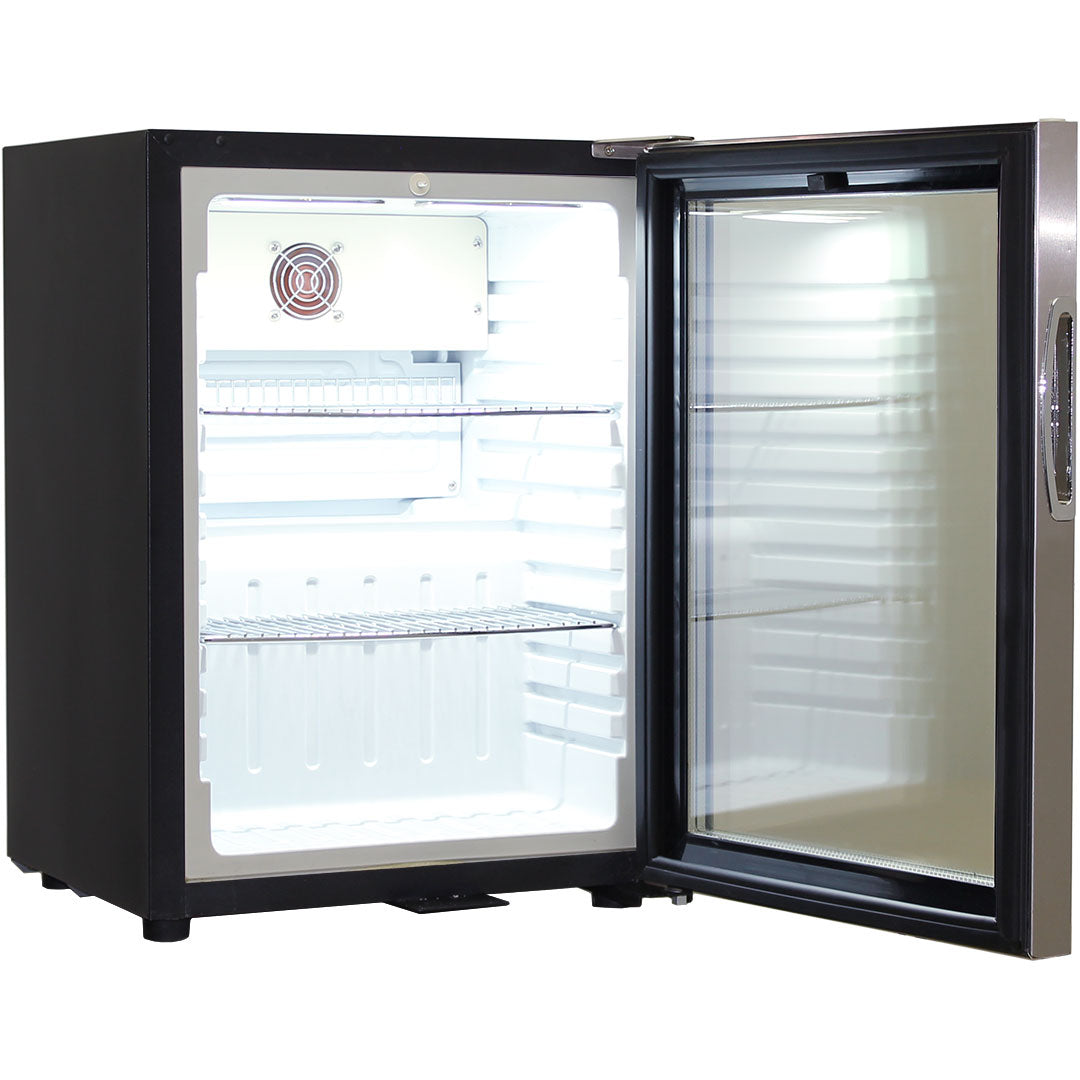 Schmick SK40-SS - Glass Door Mini Bar Accommodation Fridge Quiet Running
