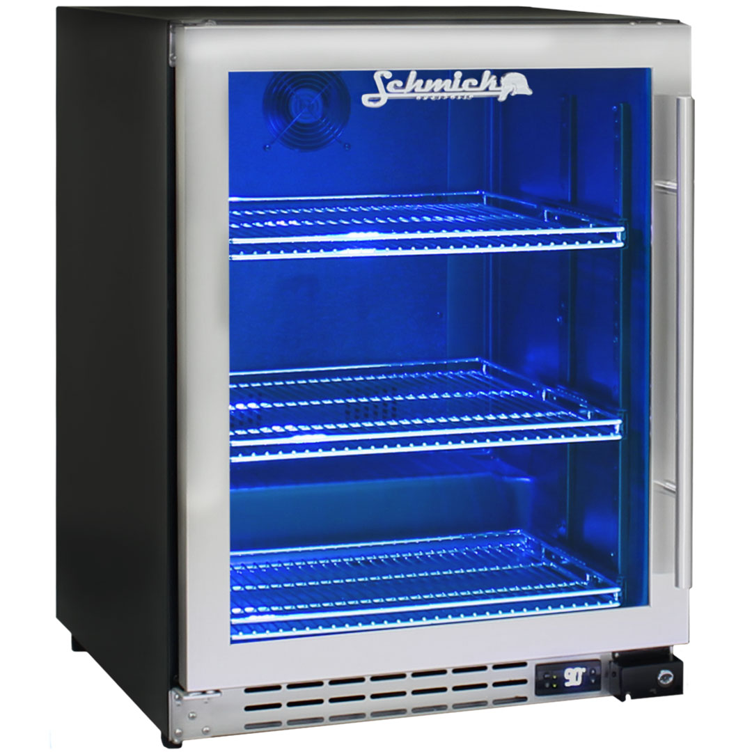 Schmick - JC132B – Under Bench Glass Door Bar Fridge – 132 Litres