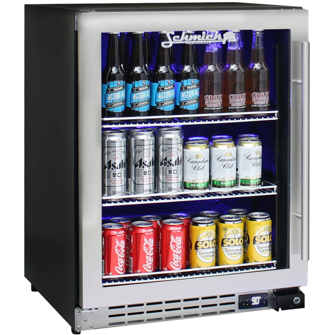 Schmick - JC132B – Under Bench Glass Door Bar Fridge – 132 Litres