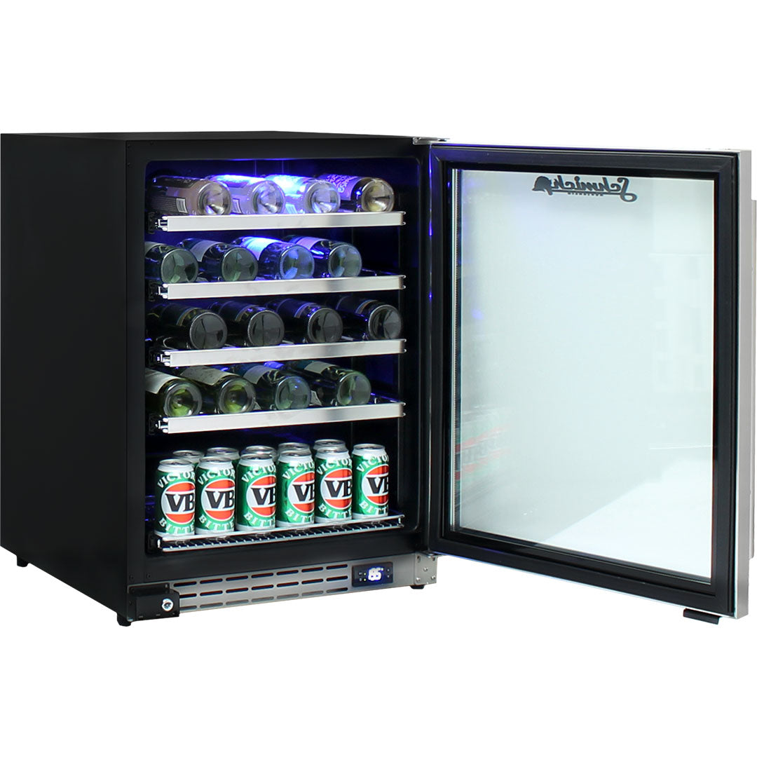 Schmick - JC132W-860 – Under Bench Triple Glazed Glass Door Wine Fridge – 132 Litre