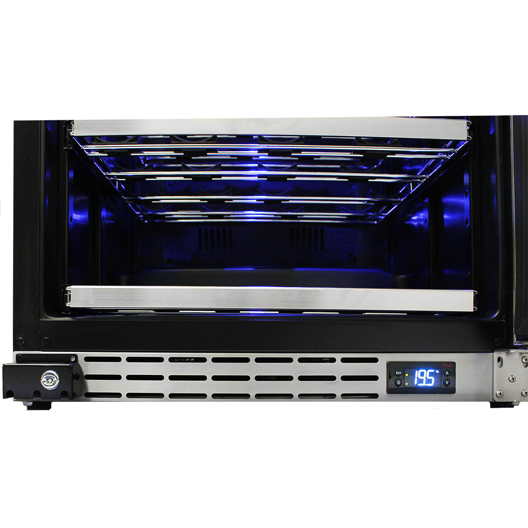 Schmick - JC132W-860 – Under Bench Triple Glazed Glass Door Wine Fridge – 132 Litre