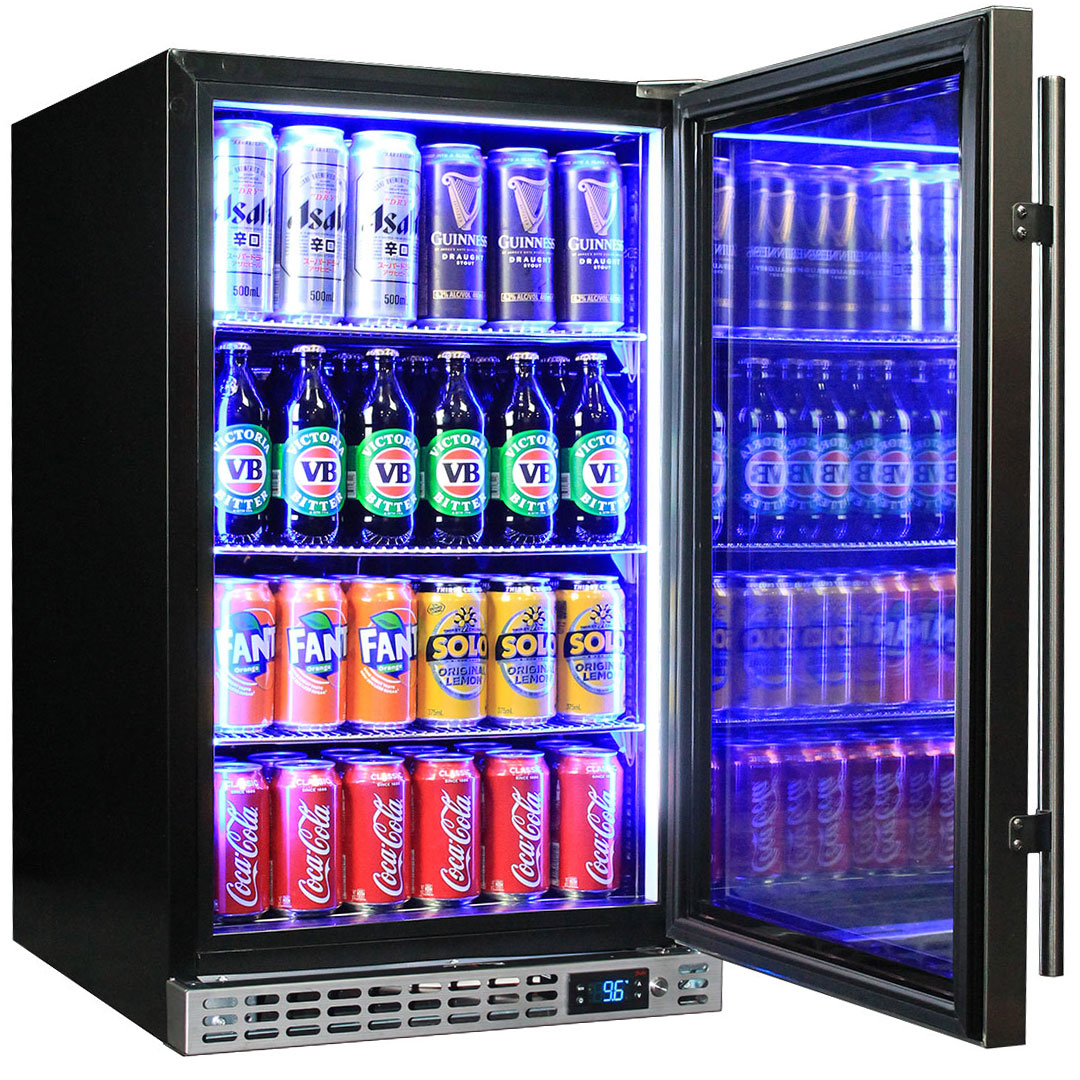Schmick - SK126R-HD – Quiet Running Heated Glass Door Bar Fridge – 132 Litres