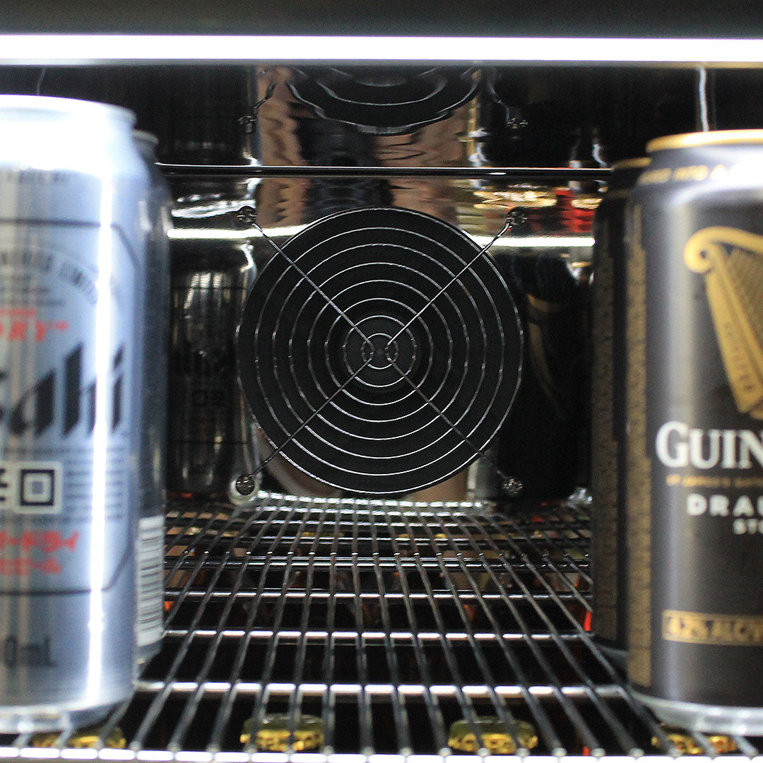 Under-Bench Bar Fridge | Solid Stainless Door | Quiet Operation | Left Hinge | Schmick SK126L-SD