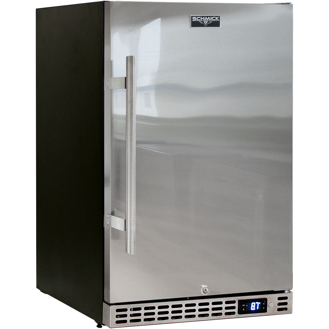 Schmick - SK116R-SD – Quiet Running Solid Door Under Bench Bar Fridge – 121 Litres