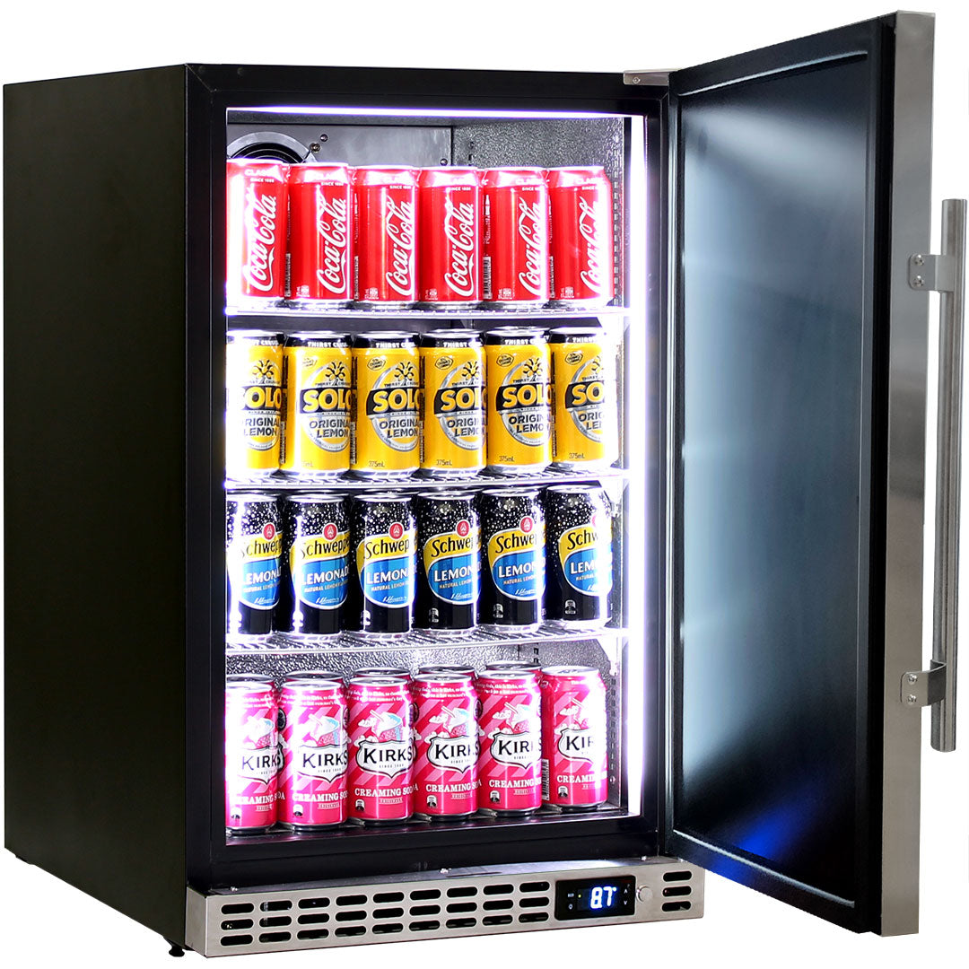 Schmick - SK116R-SD – Quiet Running Solid Door Under Bench Bar Fridge – 121 Litres