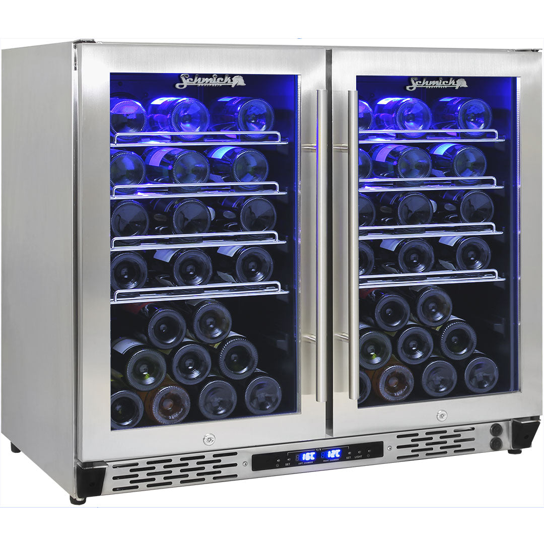 Schmick Heated Dual Zone Beer & Wine Bar Fridge – 190 Litres - JC190-GG