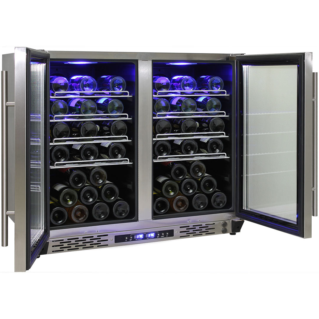 Schmick Heated Dual Zone Beer & Wine Bar Fridge – 190 Litres - JC190-GG