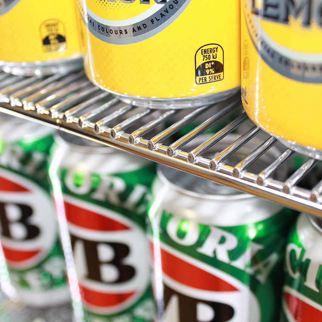 Schmick 121L Heated Door Bar Fridge - Left Hinge - Quiet Running Front Venting – SK116L-B-HD