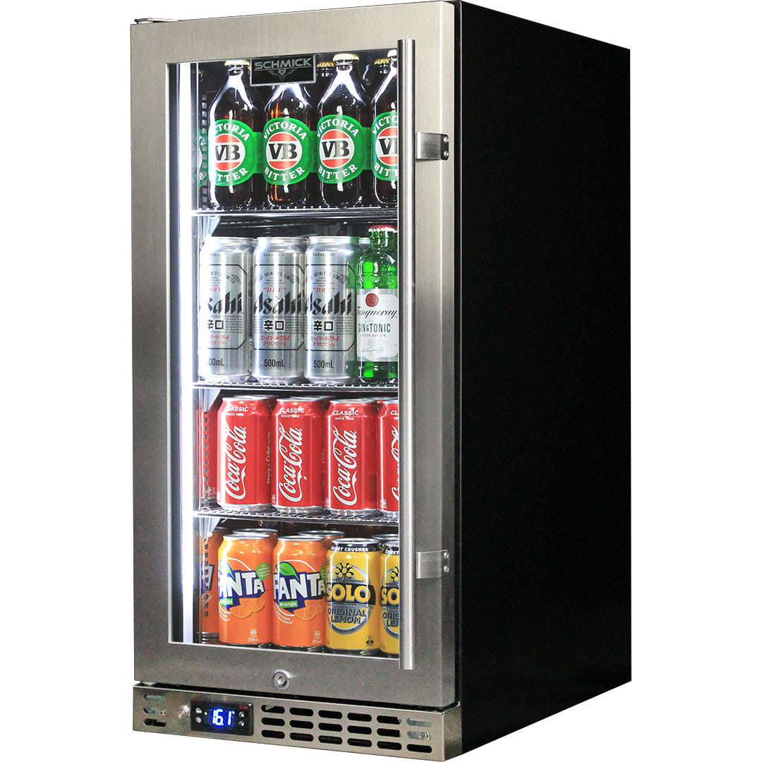 Schmick - SK92L-HD – Heated Glass Under-Bench Bar Fridge – 101 Litres