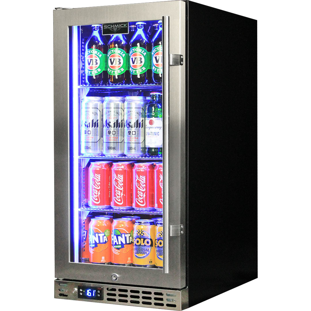 Schmick - SK92L-HD – Heated Glass Under-Bench Bar Fridge – 101 Litres