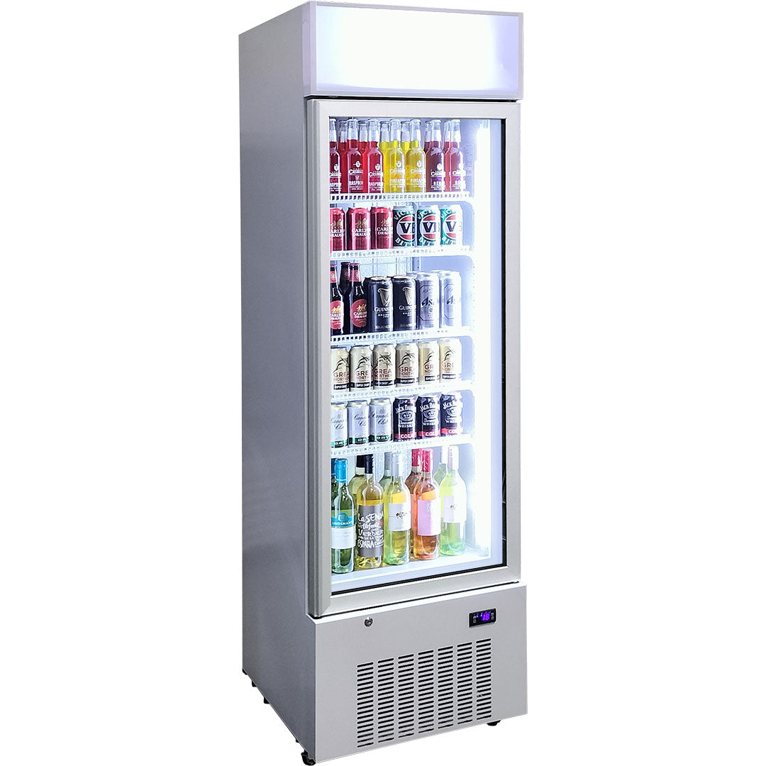 Schmick – HUS-C5 – Upright 1 Door Commercial Glass Door Refrigerator – 389L