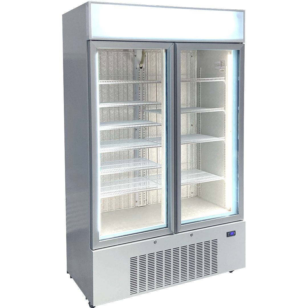 Schmick - HUS-C10 – Upright 2 Door Commercial Glass Door Refrigerator – 825L