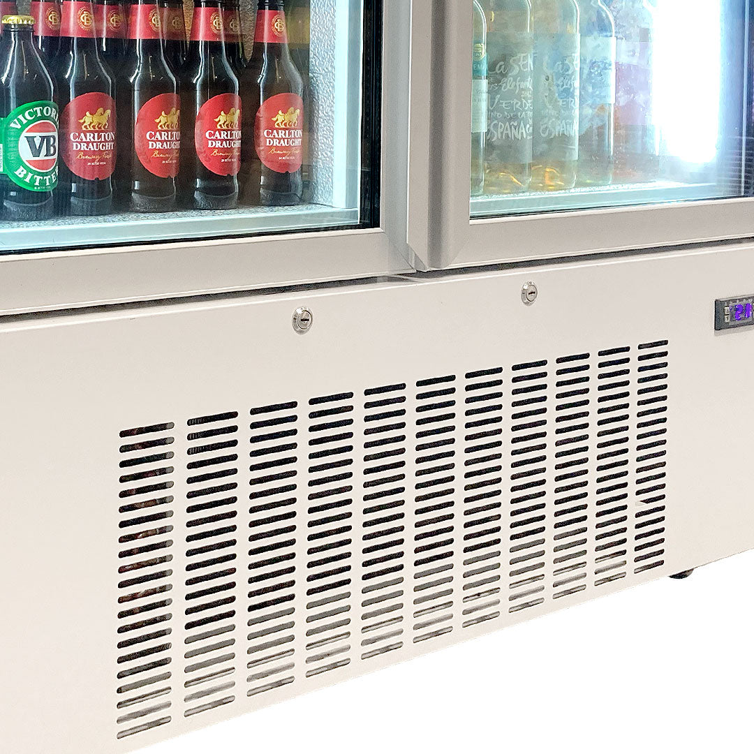 Schmick - HUS-C10 – Upright 2 Door Commercial Glass Door Refrigerator – 825L