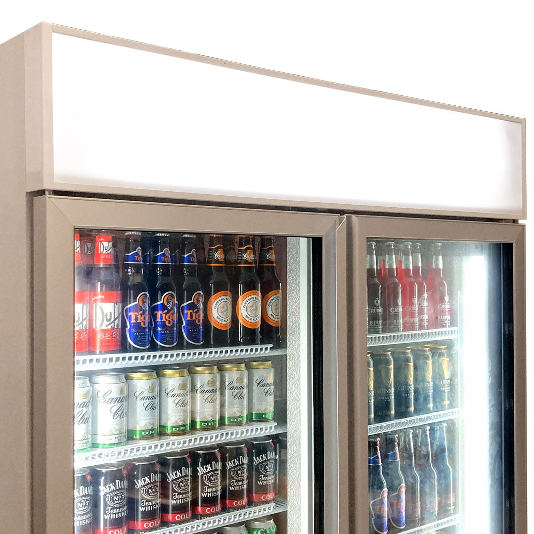 Schmick - HUS-C10 – Upright 2 Door Commercial Glass Door Refrigerator – 825L