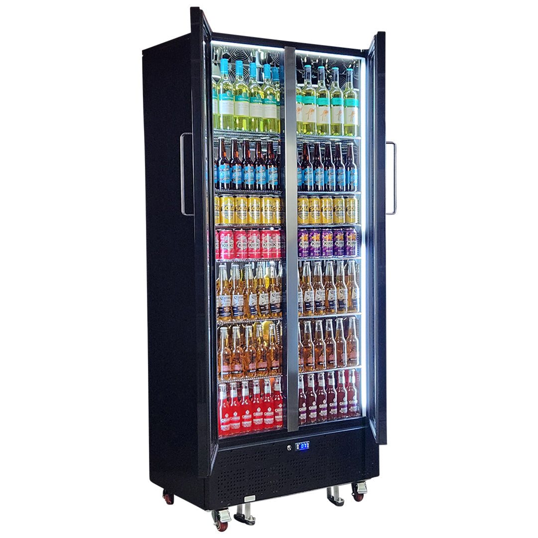 Schmick - SK668-B-HD – Classy Heated Glass Twin Door Bar Fridge – 694 Litres