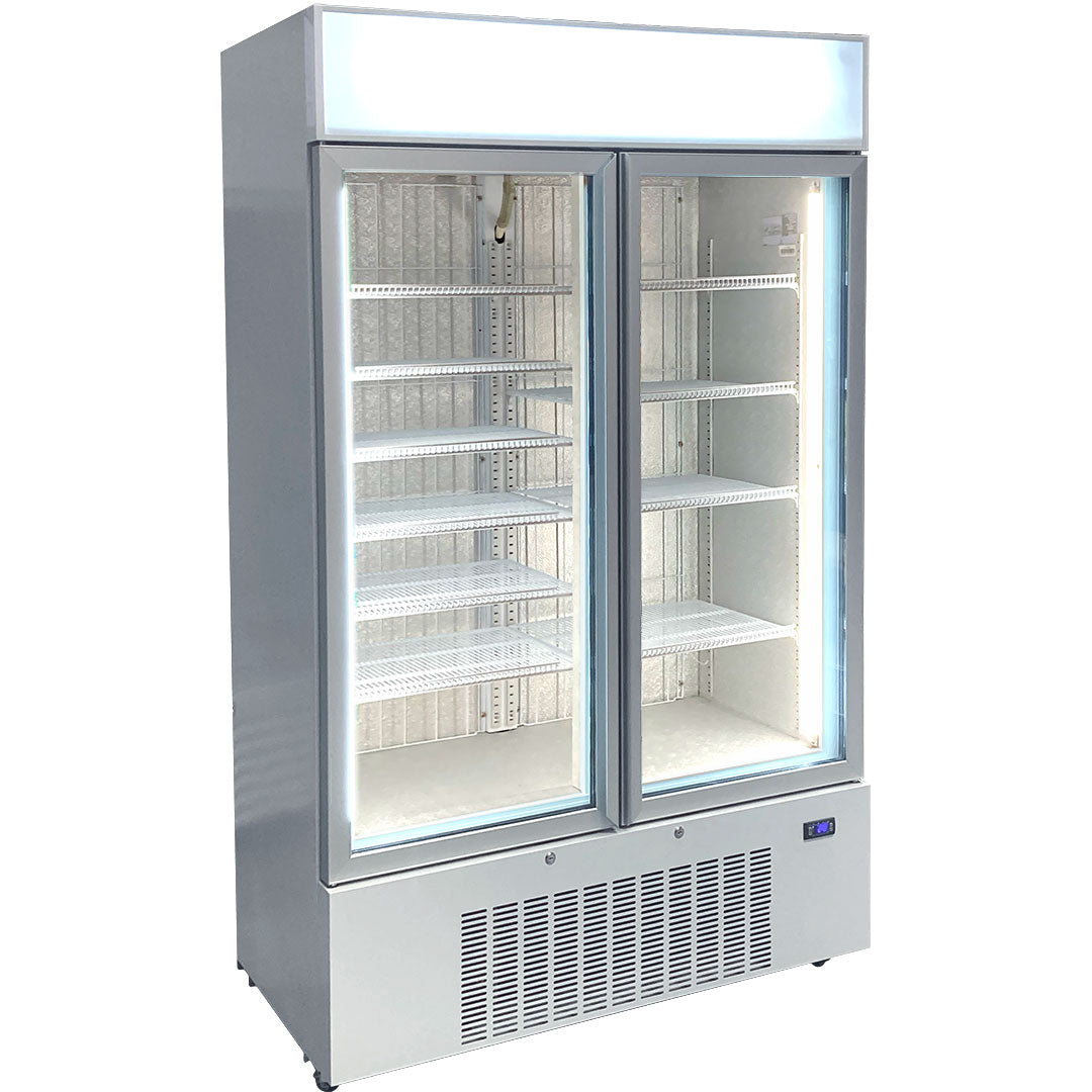 Schmick - HUS-F10 – Upright 2 Door Commercial Glass Door Freezer – 825L