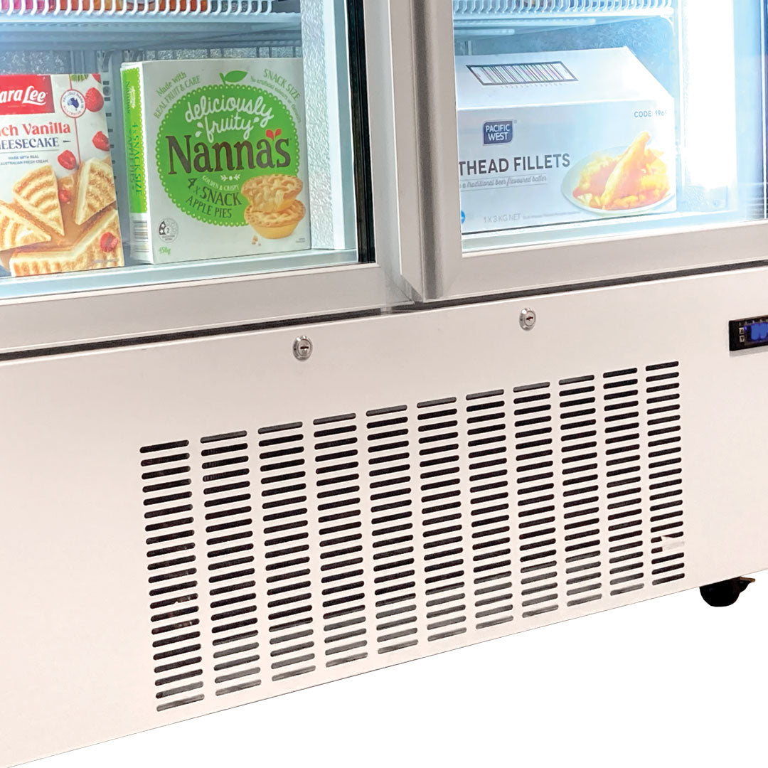 Schmick - HUS-F10 – Upright 2 Door Commercial Glass Door Freezer – 825L