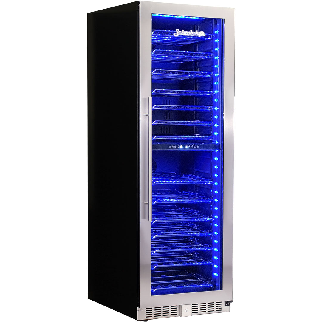 Schmick - BD425D – Upright Glass Door Dual Zone Wine Refrigerator – 405 Litre