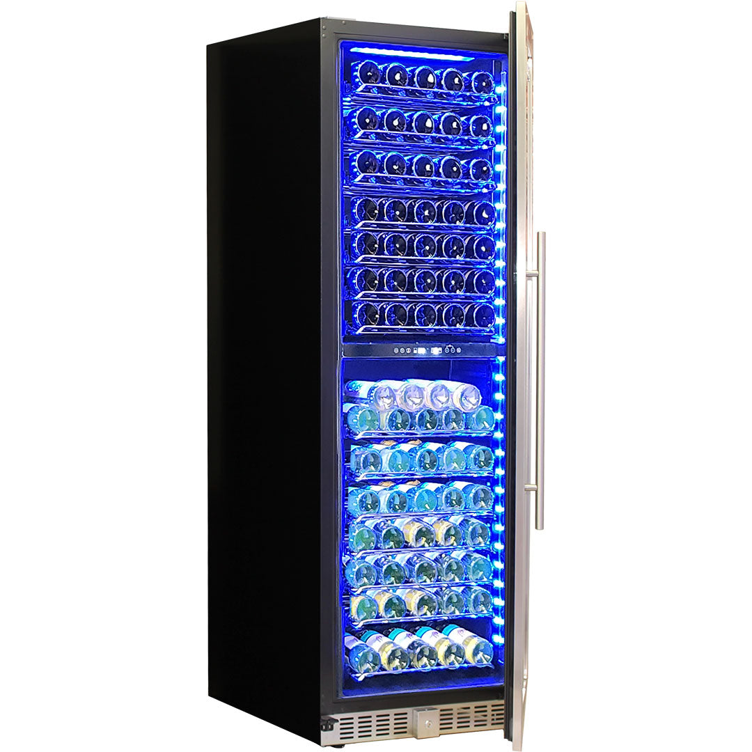 Schmick - BD425D – Upright Glass Door Dual Zone Wine Refrigerator – 405 Litre