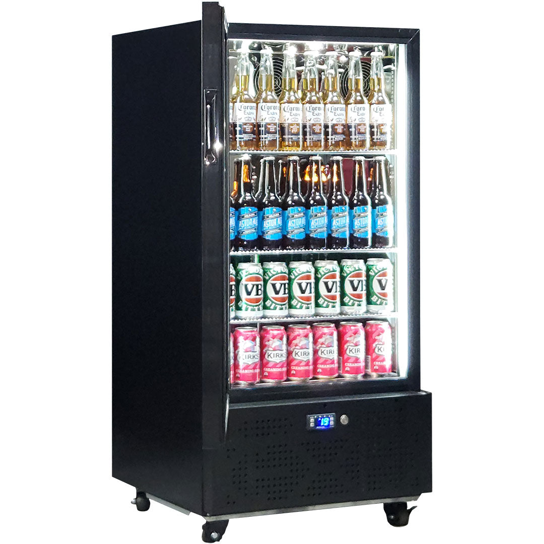 Schmick SK220L-B-HD bar fridge - glass door detail
