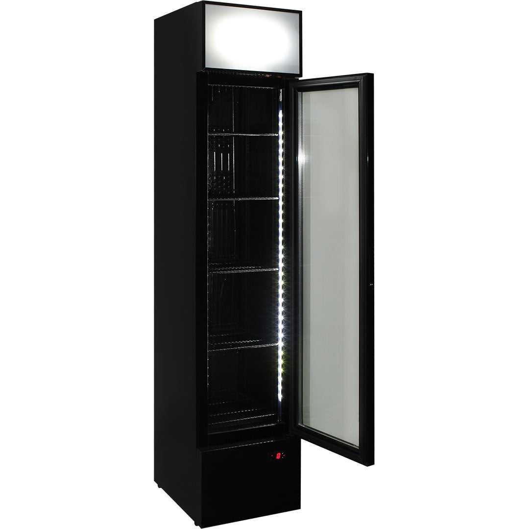 160L Slim Upright Glass Door Bar Fridge – Schmick SS-P160FA - Add Your Logo